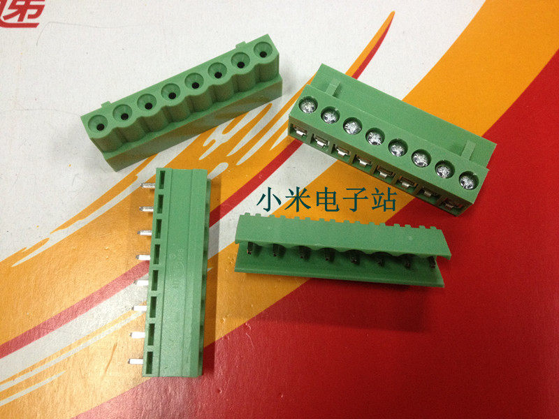 2EDG5 08 mm plug-in-type wiring terminal straight bending small black clamp socket 2P 3P 4P 5P-16P core