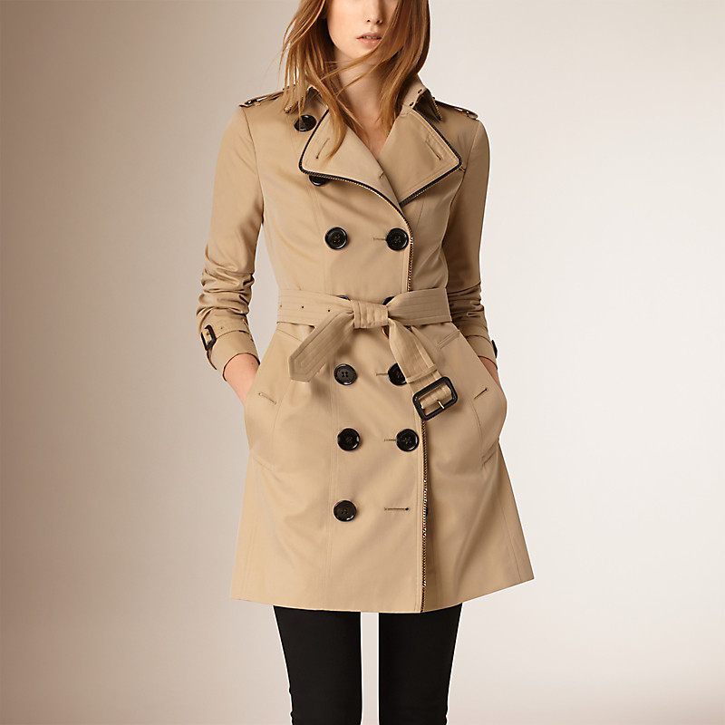 BURBERRY/博柏利链饰棉质嘎巴甸 Trench 风衣 39982681