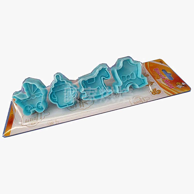 Five Crown-Solid Biscuit Die Cake Molds 4PC Animal-shaped Suction Card Animal Biscuit Dies