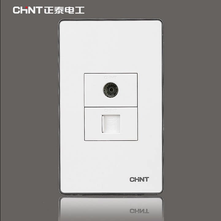 Zhengtai Switch Socket 120 Type NEW9E Series Cable Plus Internet Eight Core TV Computer Socket