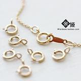 Импортировано из США, весенняя пряжка с позолотой 14 карат, розовое золото, серебро 925 пробы, ожерелье с пружинной пряжкой, аксессуары для отделки своими руками