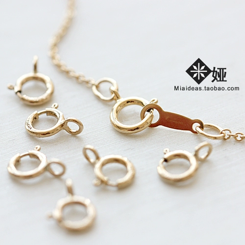 Импортировано из США, весенняя пряжка с позолотой 14 карат, розовое золото, серебро 925 пробы, ожерелье с пружинной пряжкой, аксессуары для отделки своими руками