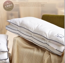  New two-in-one child and mother pillow satin fabric embroidery cloud feather velvet soft neck pillow core removable