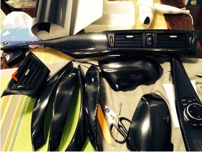 High-gloss 5d carbon fiber color-changing film, three-dimensional bright surface carbon fiber sticker, car color-changing interior control car sticker