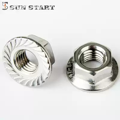 Flange nut stainless steel 304 cushioned nut DIN6923 din M5 M6 M8 M10 M12