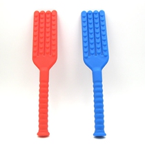 Four-finger Meridian beat Health-beating board fitness-beating board-beating Palm silicone health massage stick