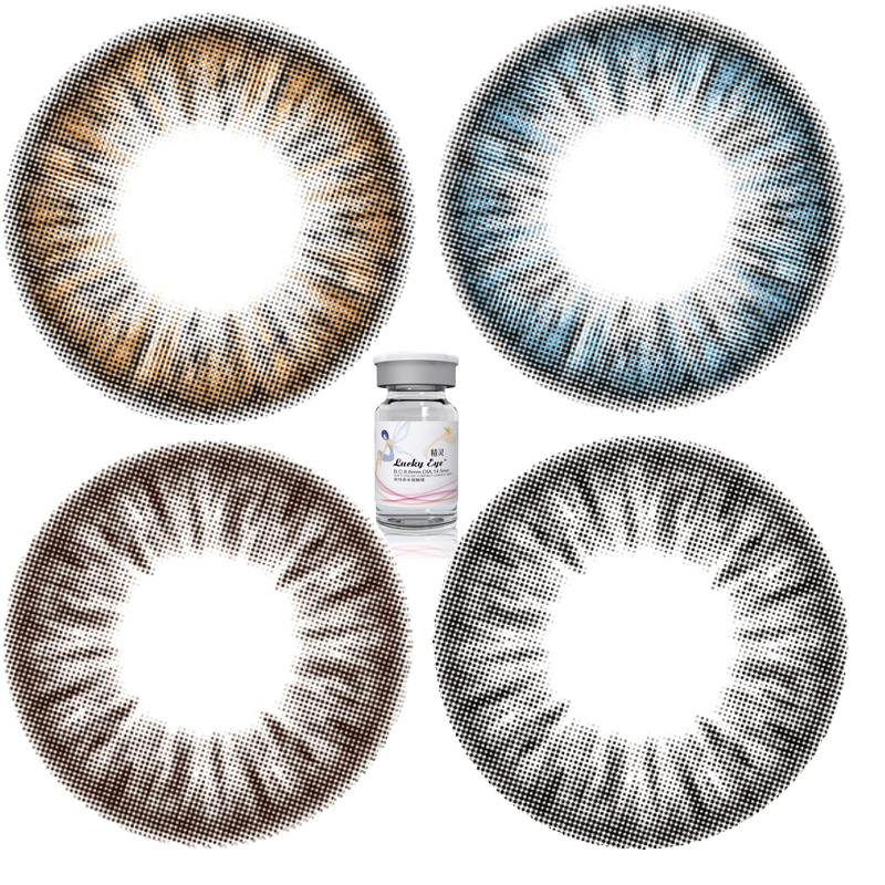 LuckyEye 精灵 大直径混血自然美瞳年抛混血彩色近视隐形眼镜BD