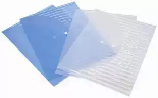 Hechang A4 file bag button bag transparent button bag plastic briefcase file bag stationery can be printed ogo