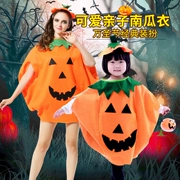 Trang phục trẻ em Halloween dành cho cha mẹ và con gái cho bé trai và bé gái, quần áo bí ngô, trang phục cosplay người lớn, biểu diễn mẫu giáo