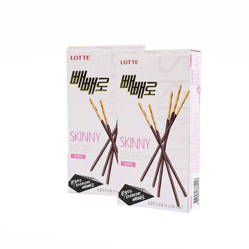 【天猫超市】韩国进口零食品  乐天光棍巧克力棒饼干36g零食%