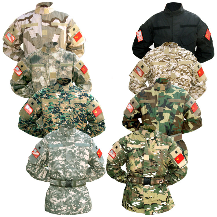 Outdoor Military Fan Personality Casual US Military Camouflak Jacket Jacket Long Sleeve Men's Mandarin Vest Big Size For Spring And Autumn Winter Clothing