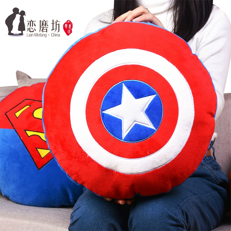 Avengers gối gối đội trưởng Mỹ lá chắn gối gối siêu nhân đồ chơi sang trọng quà tặng sinh nhật nữ - Đồ chơi mềm