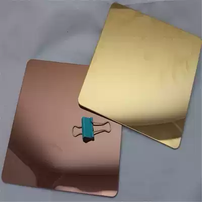 Spot color yellow of titanium alloy stainless steel plate 304 rose gold mirror customized color decorative wire drawing board