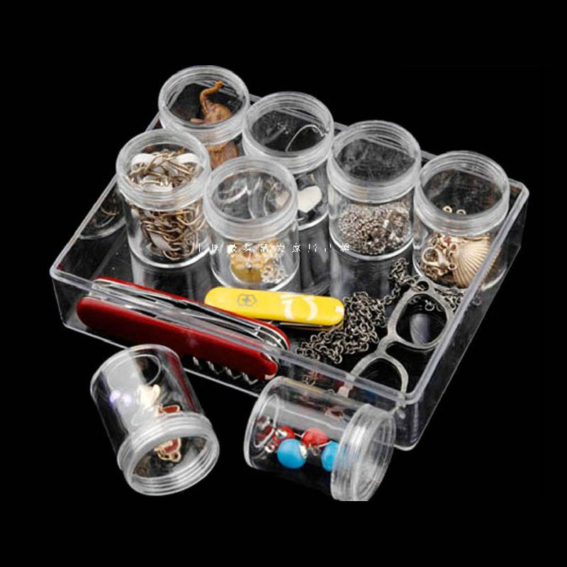 diy string bead box storage box 20 grams 12 plastic transparent box small round box Jewelry box collection box