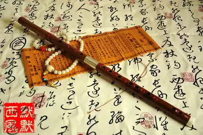 Senior plain professional playing flute two sections of white copper double inserted bitter bamboo flute silently selection audition