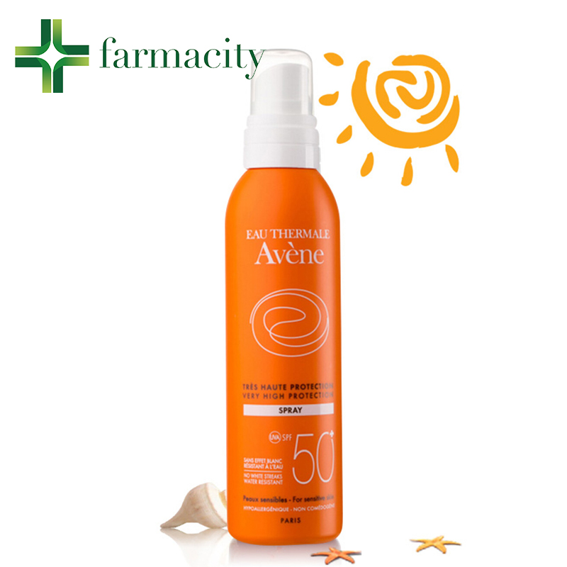 Avene/雅漾成人防晒喷雾SPF50+ 清爽隔离乳防晒霜200ml 不油腻