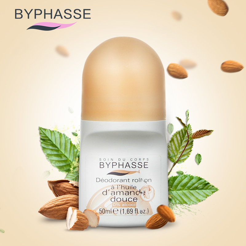 BYPHASSE蓓昂斯甜杏仁滚珠香体露50ml 止汗清香去体味
