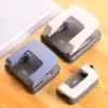 Deli office ruler punch machine Double hole A4 paper binder Two hole punch punch air punch hole punch Ring hole binding book punch machine thickened stationery Small student notebook cute