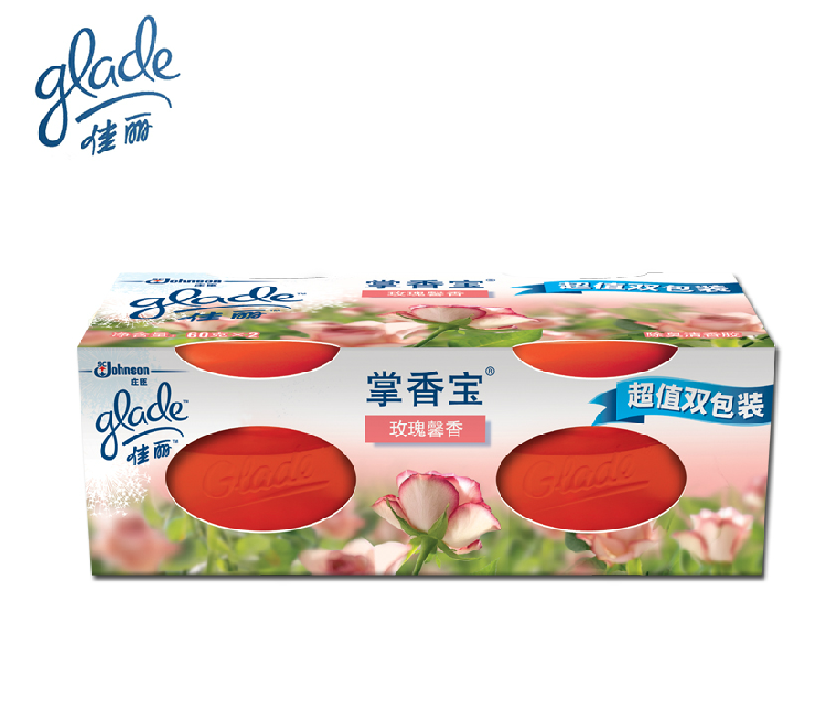 庄臣佳丽掌香宝60g*2双包装玫瑰馨香除臭清香卧室客厅卫生间浴室