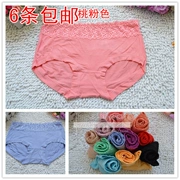 6 Bà Miao Ni Ni đồ lót bằng sợi tre modal cotton giữa eo nhiều màu ren nhỏ và vừa