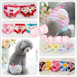 Бесплатная доставка физиологическая штаны для домашних животных -коттон хлопок милые печатные сантехнические штаны