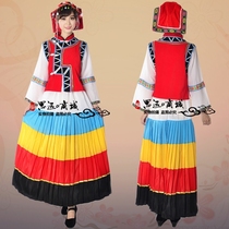 New Hulusi Performance Costume Yi Women Dance Dress Sichuan Fire to Ship the Festival Costume Kunming Shipped