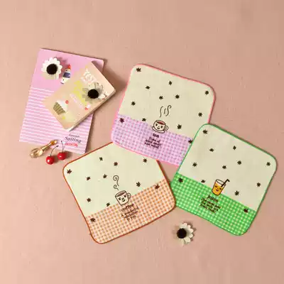 Wash towel square towel cleansing towel children's mouth towel sweat suction towel dish towel Cup cushion tea towel cloth