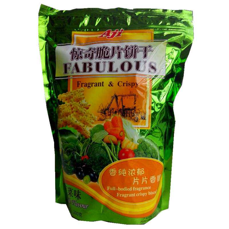 【苏宁易购】Aji 尼西亚惊奇脆片饼干（蔬菜味）200g/袋