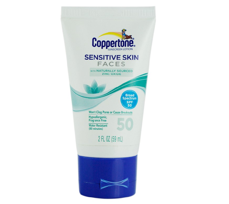 香港直邮Coppertone水宝宝 敏感肌肤面部防晒乳无香SPF50 59ml