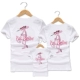 Pink Leopard Family Pack Summer 2018 Cotton mới Gia đình Ba Gia đình Bán buôn Mẹ và Con gái Áo thun ngắn tay cỡ lớn áo đồng phục gia đình đi biển Trang phục dành cho cha mẹ và con