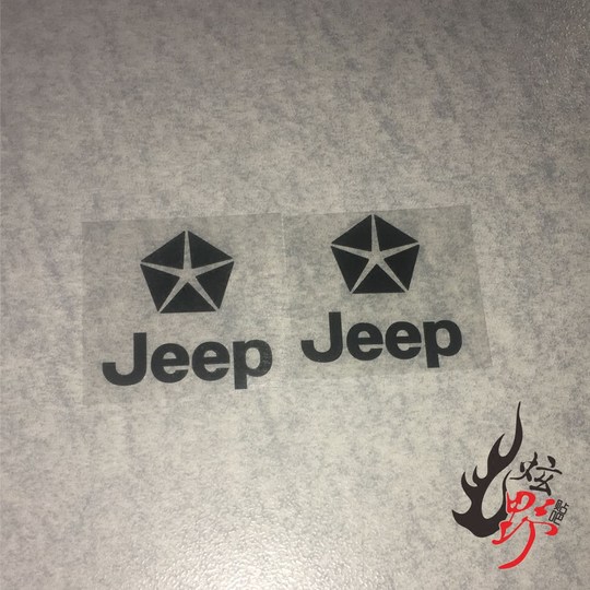 Jeep Car Stickers Jeep Square Logo Reflective Mirror Stickers Wrangler Compass Liberty Stickers Decals