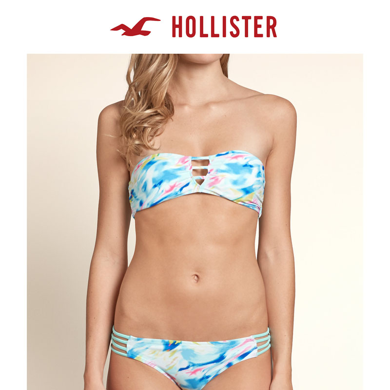 Hollister 系带抹胸泳装上衣 女 88614