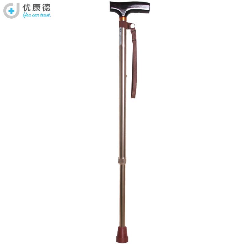 优康德 拐杖 UKD-2321 老人四脚助行器 可伸缩调节四角老人手杖HT