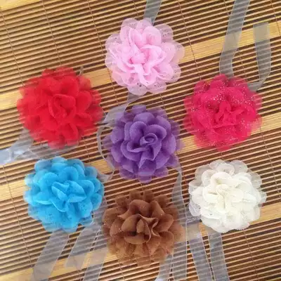 Handmade lace rose small tied flower curtain tied flower door curtain Decorative flower cord curtain tied flower