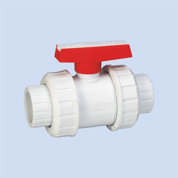 AD PVC ball valve double by making plastic straight-through valve live connection 20 25 32 40 50 63 75 90 110