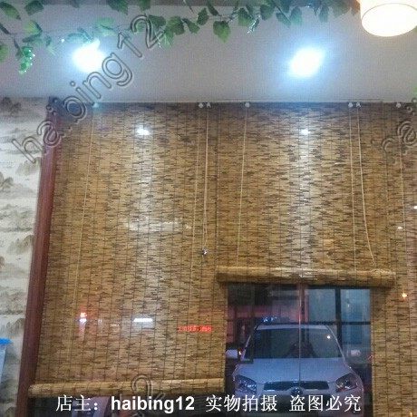 Set to be size farmhouse Furnishing Decoration Door Curtain Balcony Sun Shade Roller Blind Curtain Retro Carbonated Reed Curtain