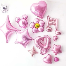 10 inch 5 inch medium aluminum balloon Star pink heart shaped balloon 18 inch balloon decoration New Years Day decorative balloon