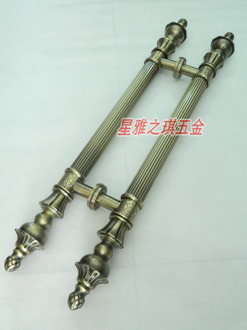 Imitation green ancient bronze handle crown head Qing ancient bronze handle stainless steel straight grain green ancient bronze handle 400 holes