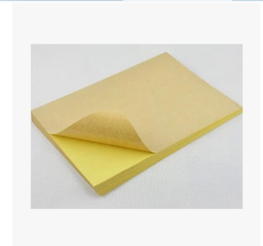 A4 Adhesive Kraft Paper Adhesive Laser Inkjet Photocopy Paper a4 Adhesive Label Sticker 100 Pack