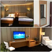 Khách sạn Bắc Kinh Express Hotel Phòng khách là một bộ đầy đủ của đồ nội thất Giường mềm khung giường máy tính bàn TV