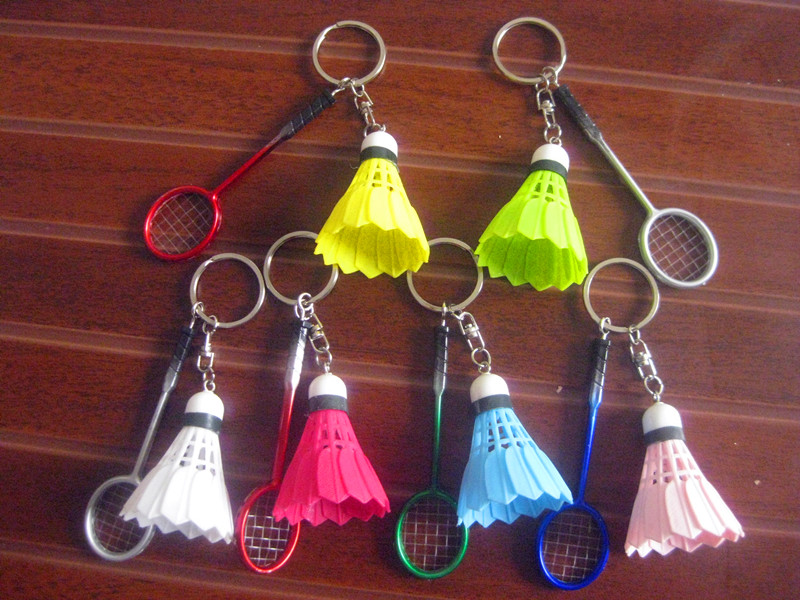 Beautifully hand-woven badminton racket pendants, badminton ornaments