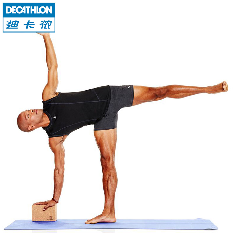 迪卡侬 活力瑜伽运动健身背心男士 轻盈透气无袖T恤 DOMYOS MY