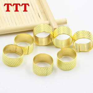 TTT thimble vàng để bảo vệ ngón tay ngón tay May công cụ DIY đồng thimble handmade cross-stitch phụ kiện may - Công cụ & vật liệu may DIY