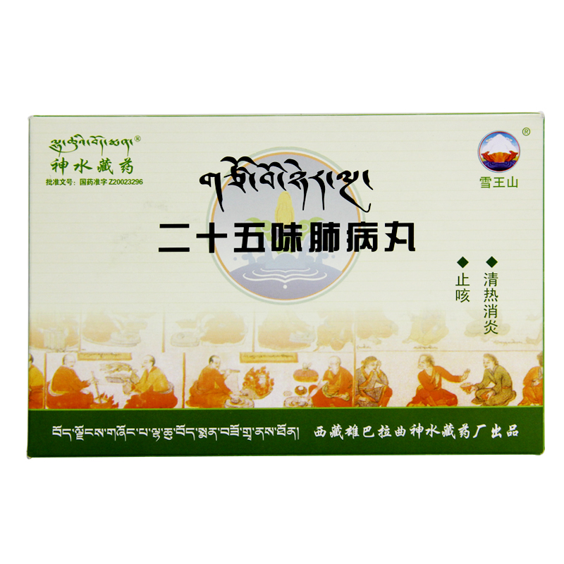 雪王山 二十五味肺病丸 48丸/盒