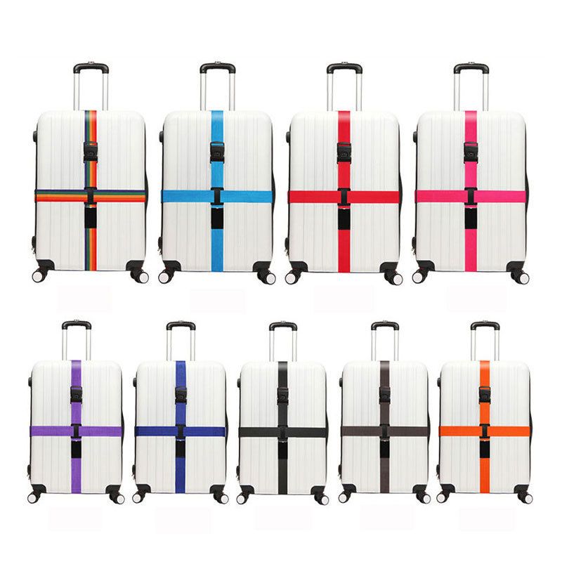 Cross slapped bag with luggage with travel abroad bundled with code lock suitcase Multi-color reinforced care strap