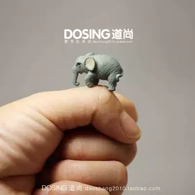 Foreign trade genuine bulk cargo simulation animal mini version super small gray elephant elephant miniature model ornaments