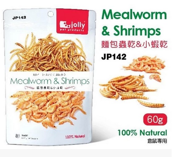 Jolly Bread Worm Dried Shrimp 60g Hamster Snacks High calcium high protein JP142