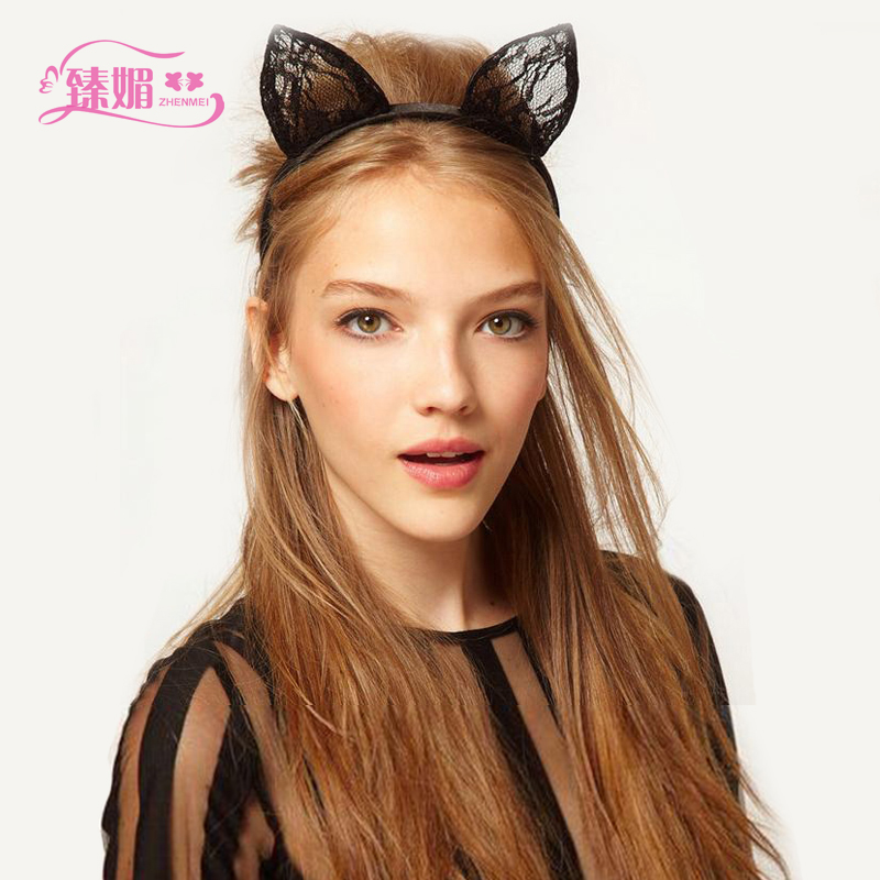 猫女郎诱惑性感蕾丝野性猫耳朵成人sm骚制服角色扮演情趣内衣ACB