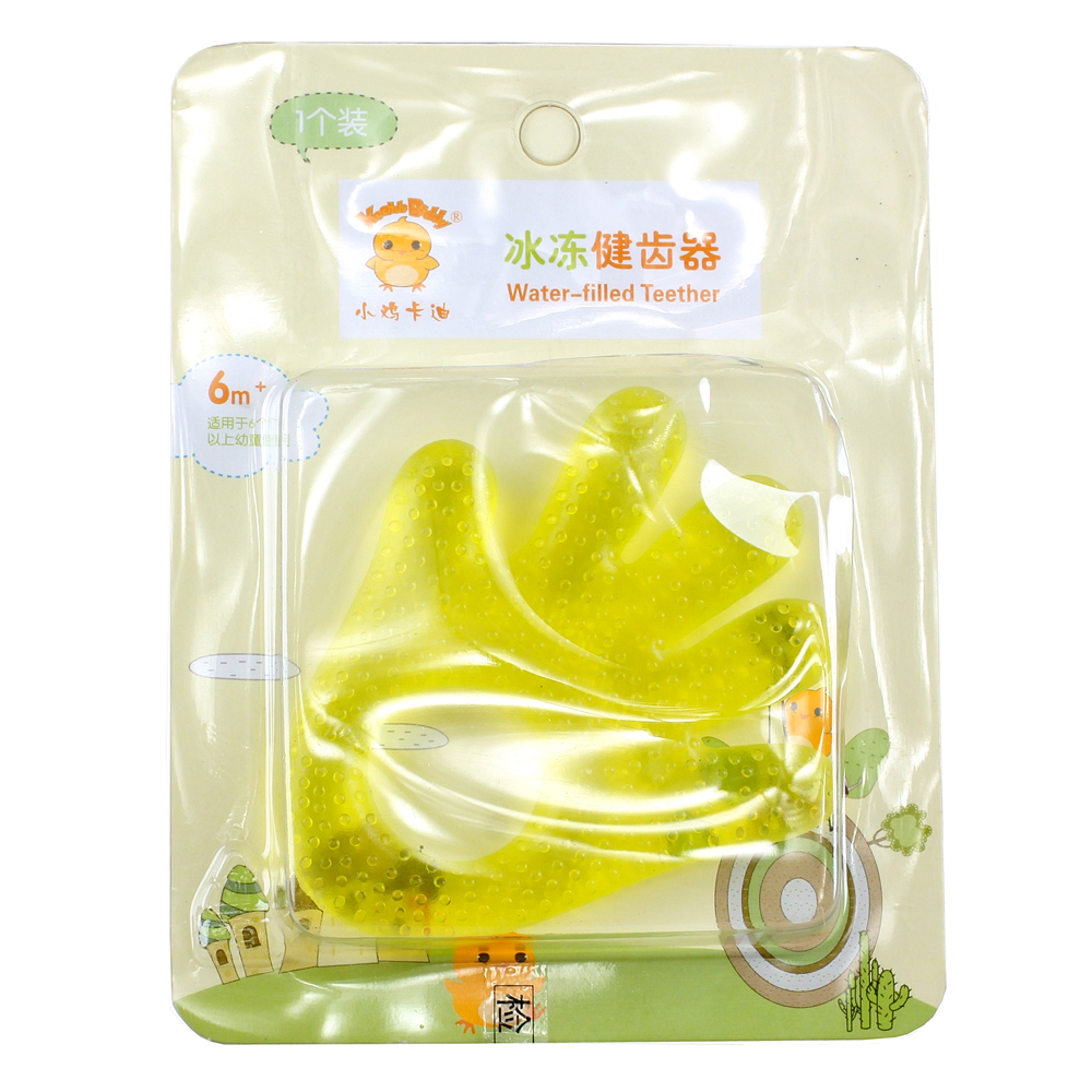 小鸡卡迪婴儿冰冻健齿器 磨牙 宝宝卡通牙胶 手掌咬胶