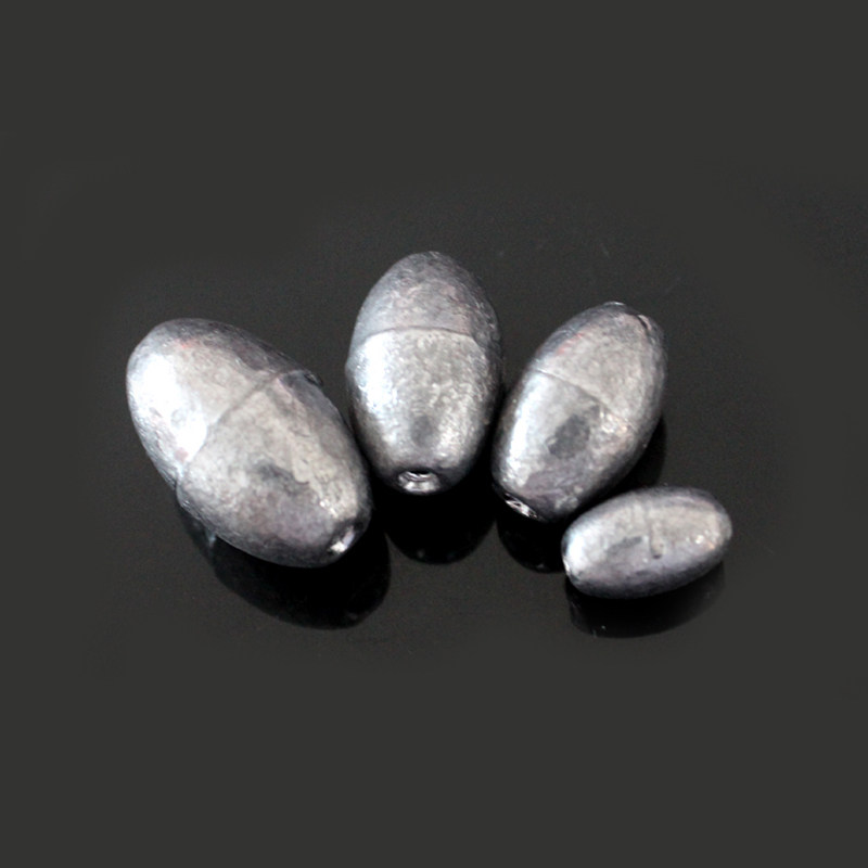 Olive-shaped lead pendant with lead pendant in fishing and fishing rod fishing with small accessories for fishing